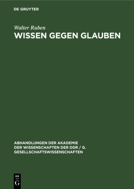 Wissen gegen Glauben