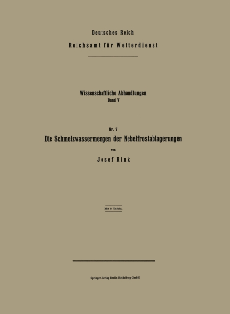 Die Schmelzwassermengen der Nebelfrostablagerungen