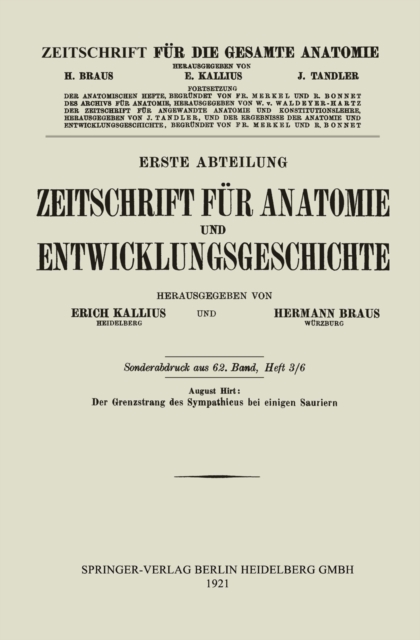 Der Grenzstrang des Sympathicus bei einigen Sauriern