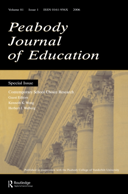 Contemporary School Choice Research Pje V81#1