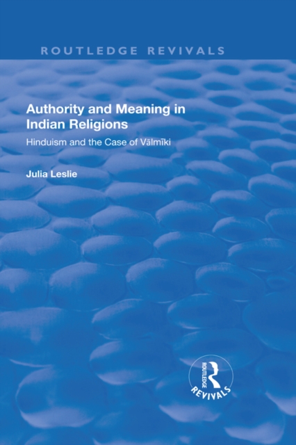 Authority and Meaning in Indian Religions