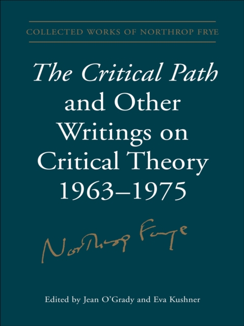 Critical Path and Other Writings on Critical Theory, 1963-1975
