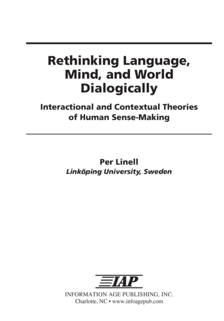 Rethinking Language, Mind, and World Dialogically
