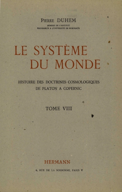 Le système du monde. Tome VIII