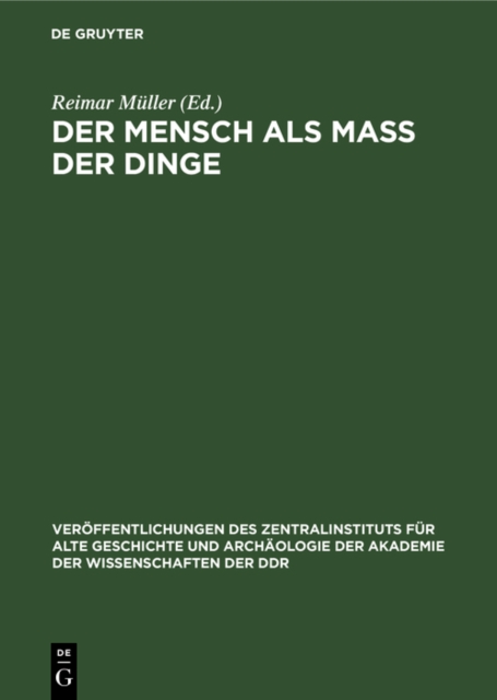 Mensch als Mass der Dinge