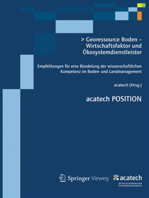 Georessource Boden – Wirtschaftsfaktor und Ökosystemdienstleister