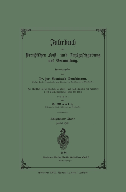 Jahrbuch der Preußischen Forst- und Jagdgesetzgebung und Verwaltung