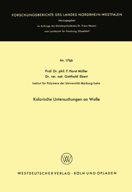 Kalorische Untersuchungen an Wolle