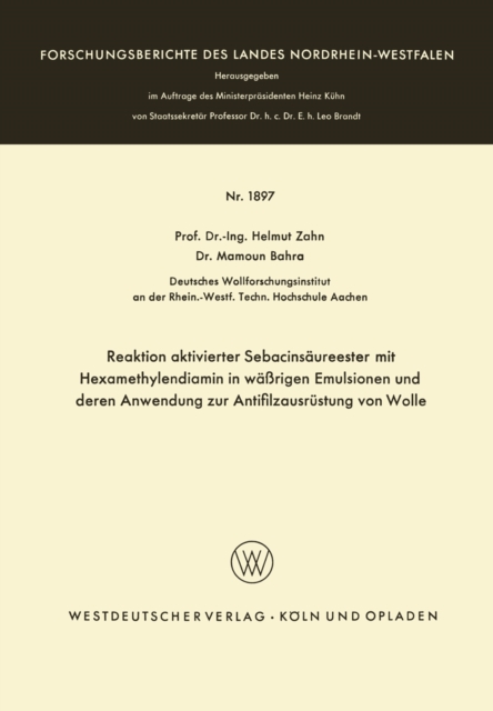 Reaktion aktivierter Sebacinsäureester mit Hexamethylendiamin in wäßrigen Emulsionen und deren Anwendung zur Antifilzausrüstung von Wolle