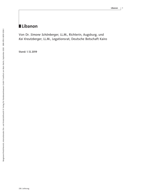 Familienrecht Libanon