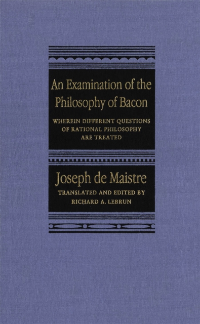 Examination of the Philosophy of Bacon