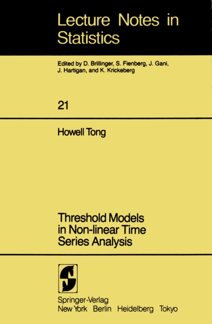 Threshold Models in Non-linear Time Series Analysis