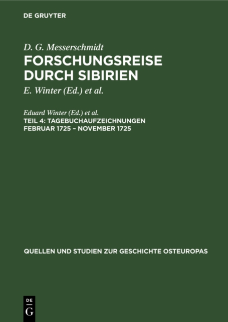 Tagebuchaufzeichnungen Februar 1725 - November 1725