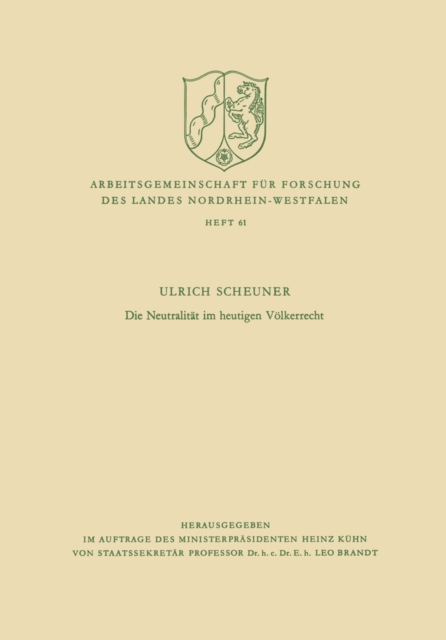 Die Neutralität im heutigen Völkerrecht