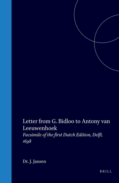 Letter from G. Bidloo to Antony van Leeuwenhoek