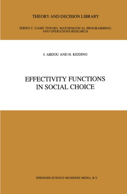 Effectivity Functions in Social Choice