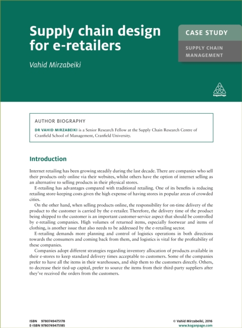 Case Study: Supply Chain Design for E-Retailers