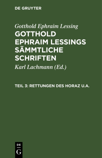 Rettungen des Horaz u.a.