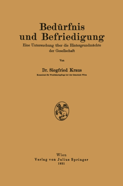Bedürfnis und Befriedigung
