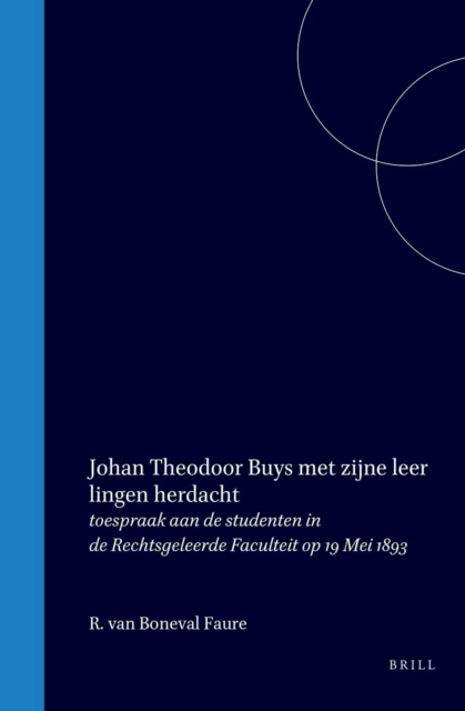 Johan Theodoor Buys met zijne leerlingen herdacht