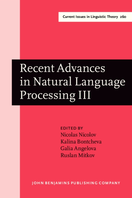 Recent Advances in Natural Language Processing III