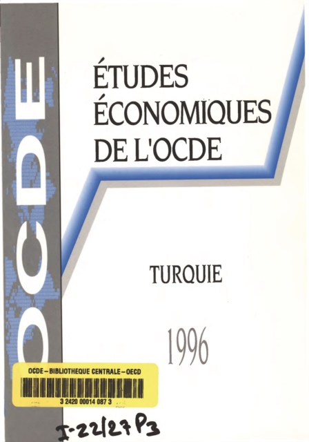 Etudes economiques de l'OCDE : Turquie 1996