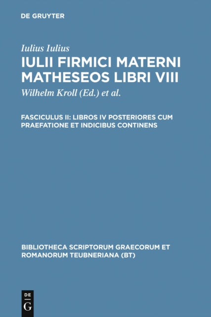 Libros IV posteriores cum praefatione et indicibus continens