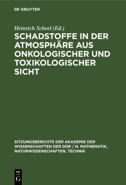 Schadstoffe in der Atmosphare aus onkologischer und toxikologischer Sicht