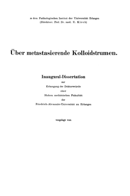 Über metastasierende Kolloidstrumen
