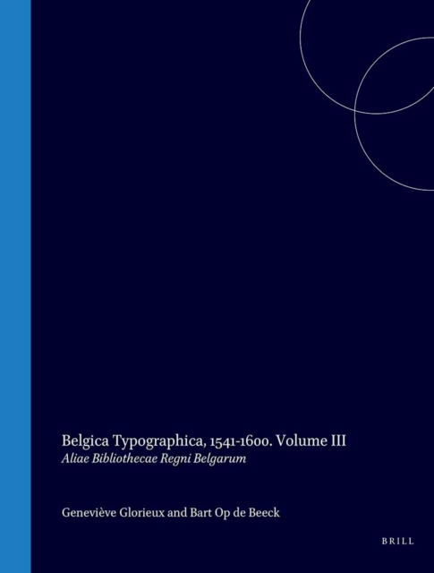 Belgica Typographica, 1541-1600