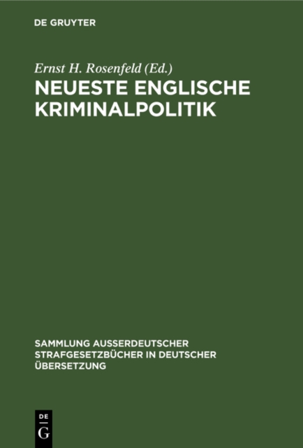 Neueste Englische Kriminalpolitik