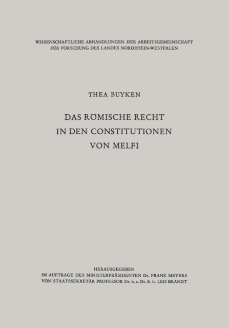 Das römische Recht in den Constitutionen von Melfi