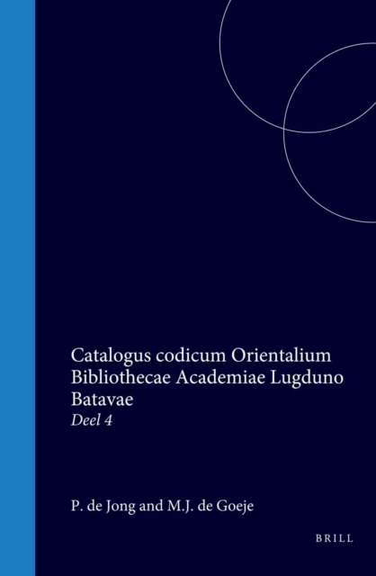 Catalogus codicum Orientalium Bibliothecae Academiae Lugduno Batavae