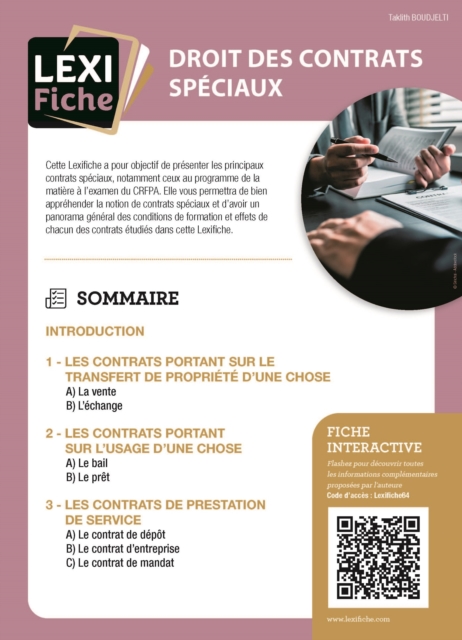 Droit des contrats spéciaux