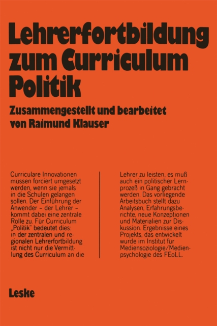 Lehrerfortbildung zum Curriculum „Politik“