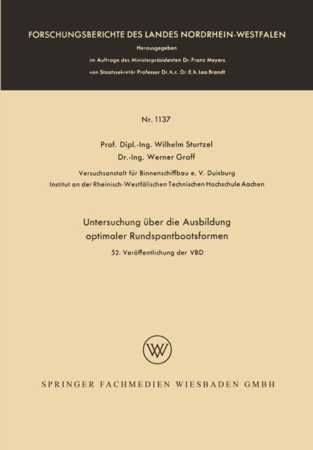 Untersuchung von Ellipsoidformen zwecks Widerstandsverminderung von Flachwasserschiffen