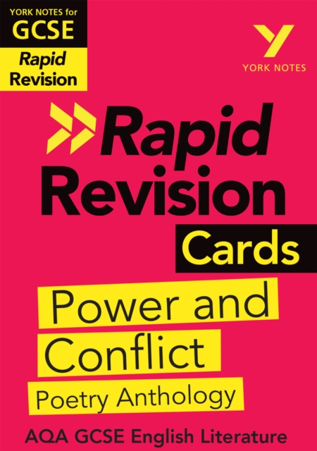 York Notes RAPID AQA GCSE (Revision Cards) Power and Conflict Poetry Anthology - for 2025, 2026 exams
