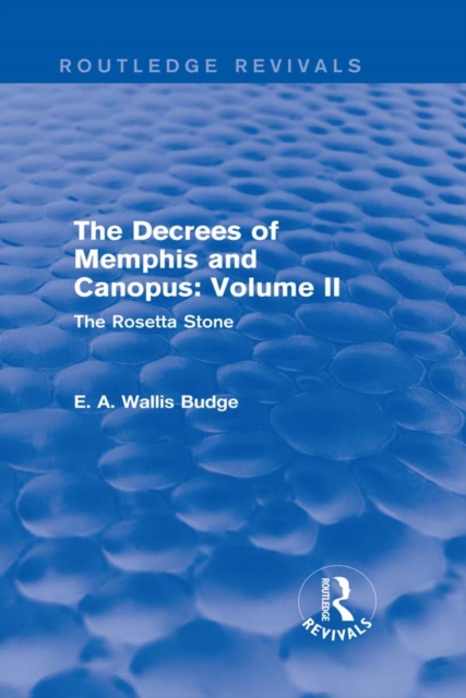 Decrees of Memphis and Canopus: Vol. II (Routledge Revivals)