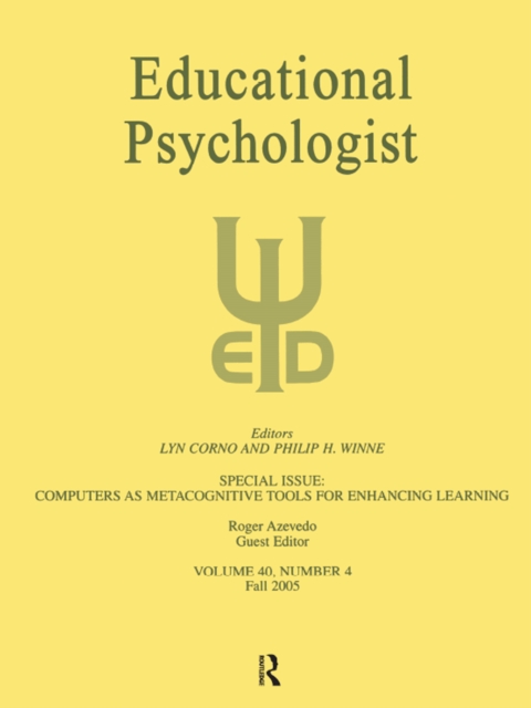 Computers as Metacognitive Tools for Enhancing Learning