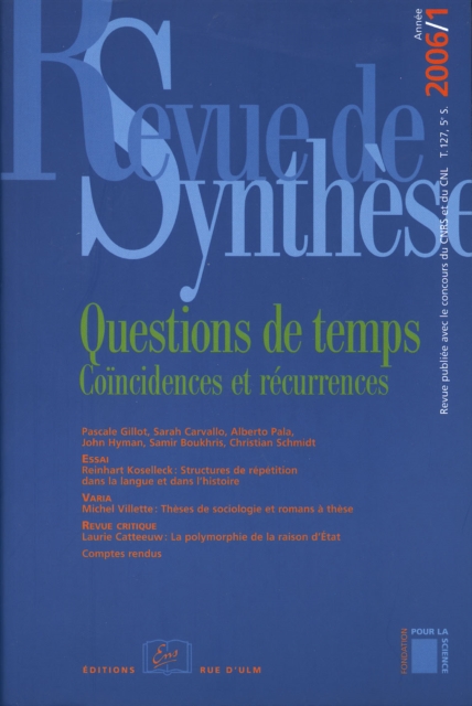 Questions de temps - Coïncidences et récurrences