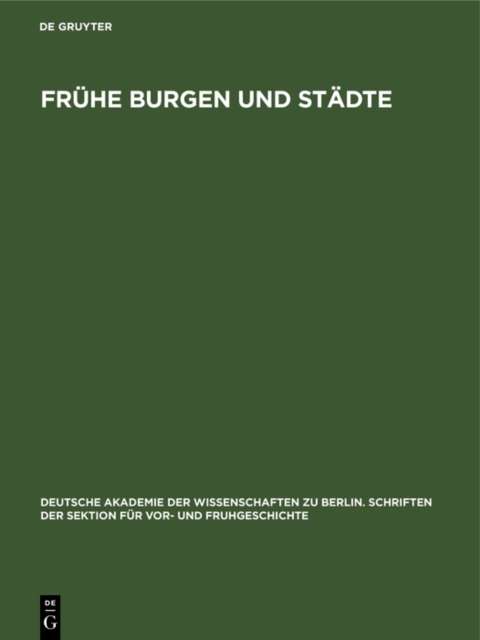 Fruhe Burgen und Stadte