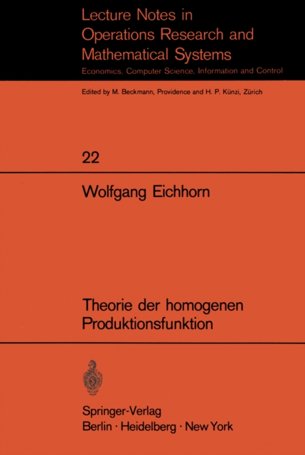 Theorie der homogenen Produktionsfunktion