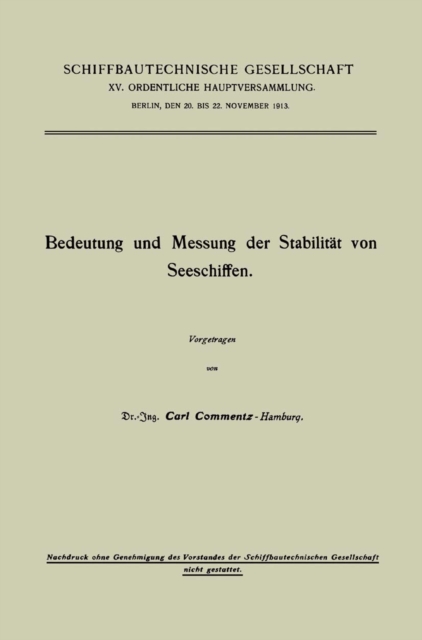 Bedeutung und Messung der Stabilität von Seeschiffen