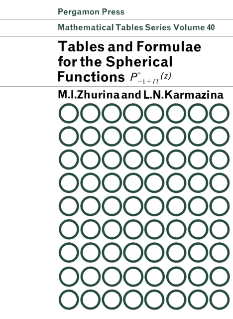 Tables and Formulae for the Spherical Functions Pm - 1/2 + i t (Z)