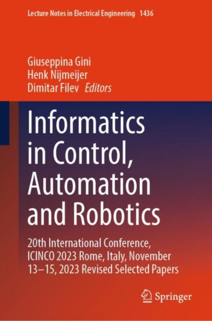 Informatics in Control, Automation and Robotics