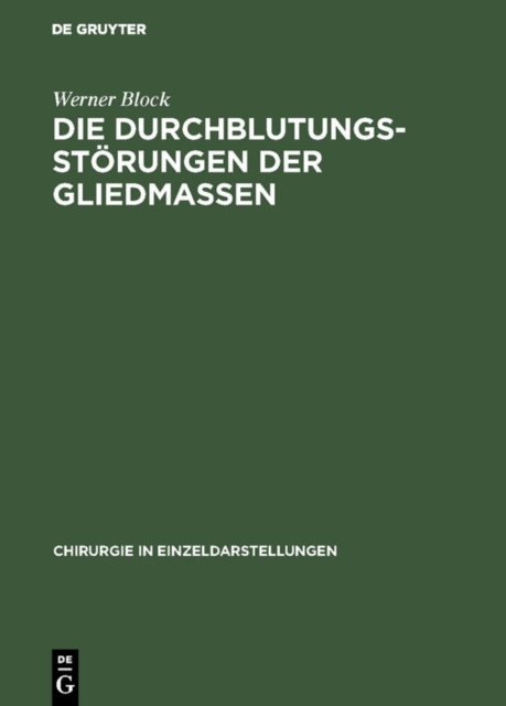 Die Durchblutungsstörungen der Gliedmassen