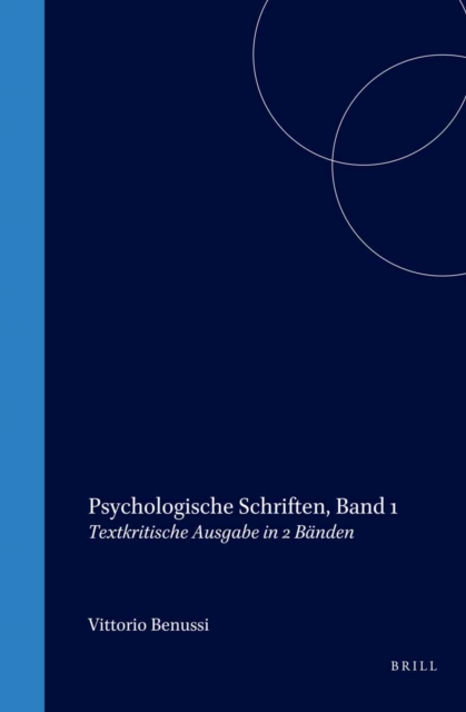 Psychologische Schriften, Band 1