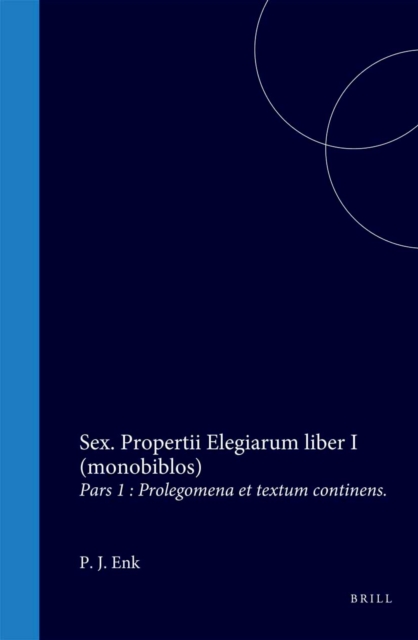 Sex. Propertii Elegiarum liber I (monobiblos)