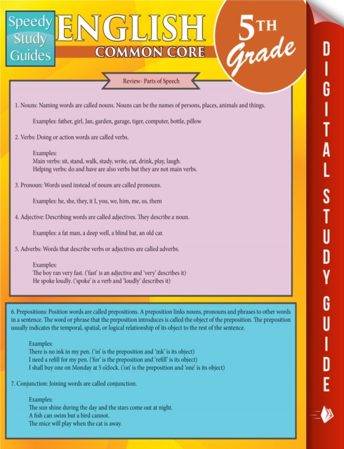 English Common Core 5Th Grade (Speedy Study Guides)
