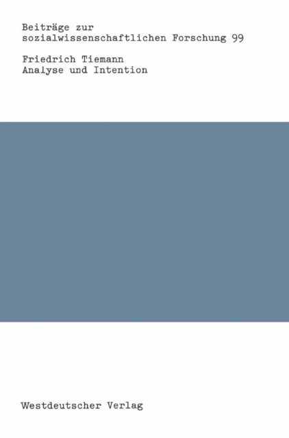 Analyse und Intention